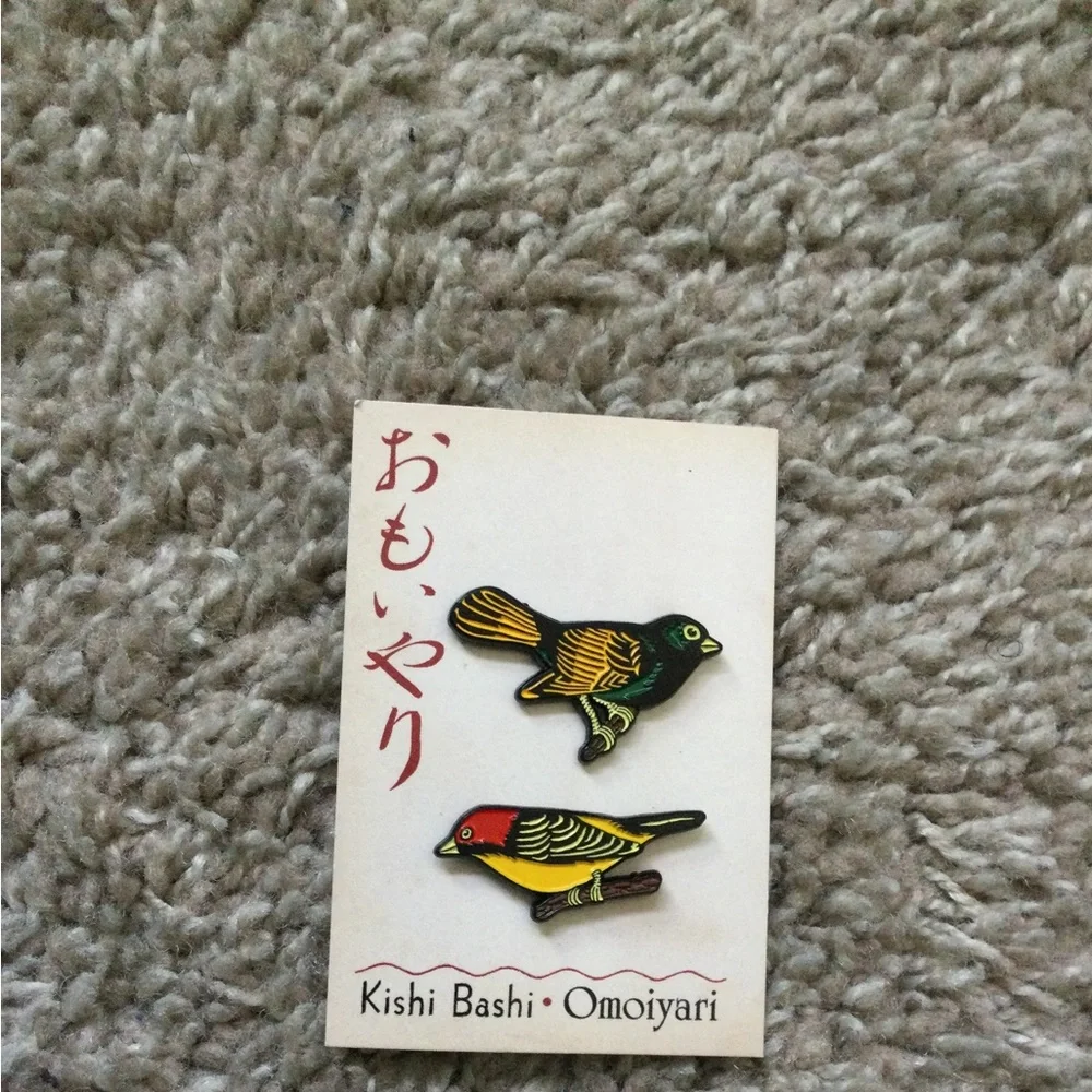 Kishi Bashi Omoiyari Twin Birds Pins - Picture 2 of 7